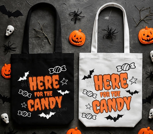 Here for the Candy (trick or treat bag print)
